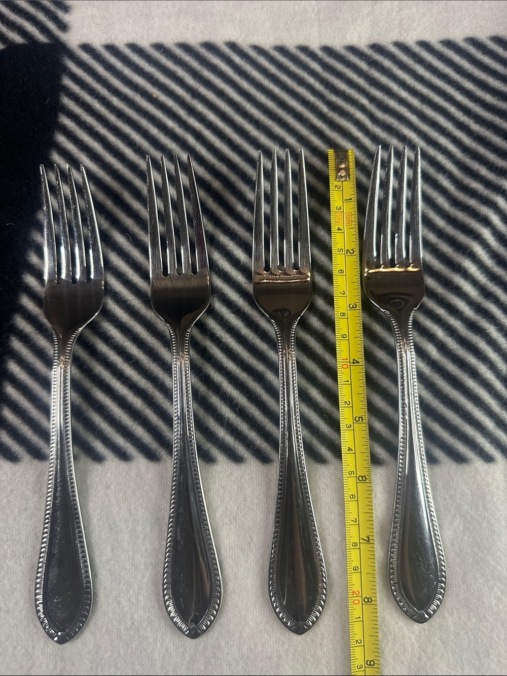Waterford BRAYTON BEAD Stainless Glossy 18/10 Flatware 4-Dinner Fork